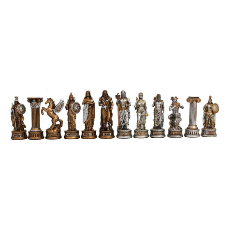Italfama Greeks vs Romans Hand-Painted Resin Chess Set with 43cm Board