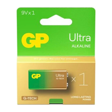 GP Ultra 9V alkaline battery 6LR61 retail pack