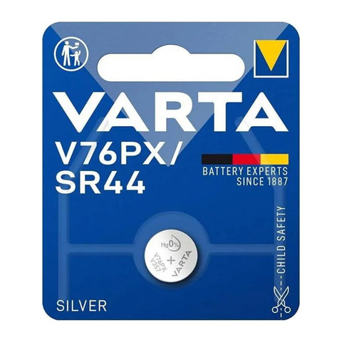 Varta V76PX SR44 silver oxide battery