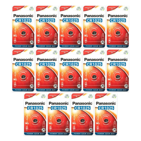 14x Panasonic CR1025 lithium coin batteries 3V