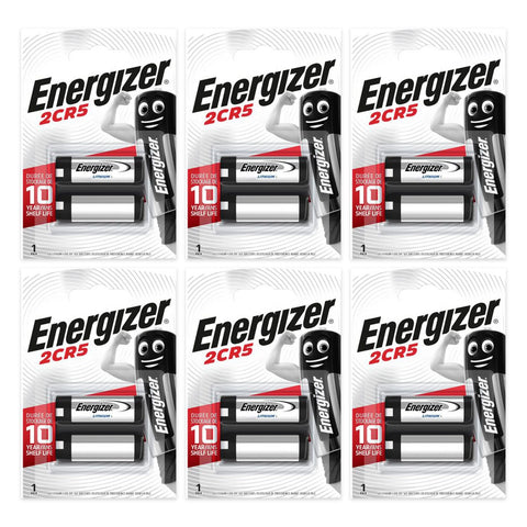 6x Energizer 2CR5 6V lithium photo batteries