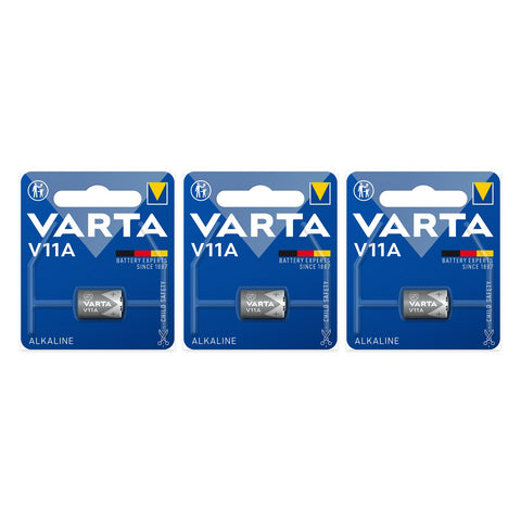 3x Varta V11A 6V alkaline batteries