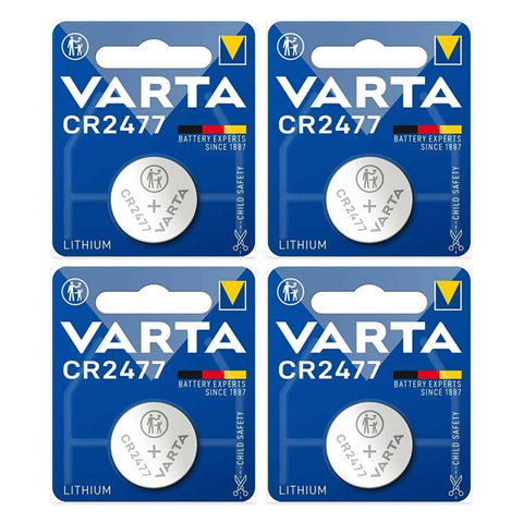 4x Varta CR2477 lithium coin batteries 3V