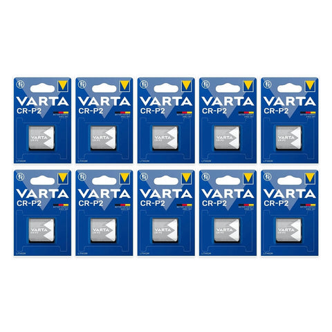 10x Varta CR-P2 6V lithium photo batteries
