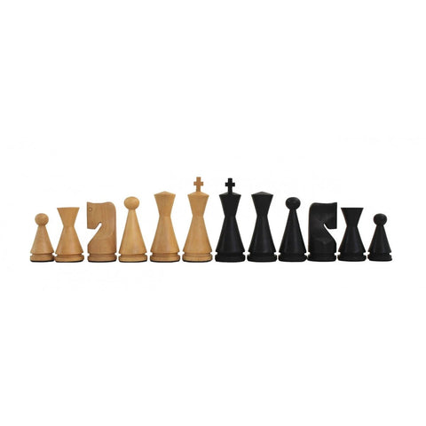 Italfama Modern Wooden Chess Pieces Set, 9.5cm King, Made in Italy