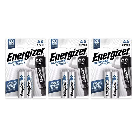 6x Energizer Ultimate Lithium AA batteries (3 packs of 2)