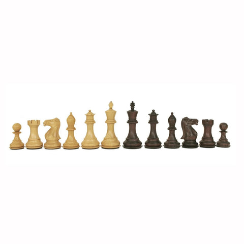 Italfama Mahogany Weighted Chess Pieces Set, 7.8cm King, Made in Italy