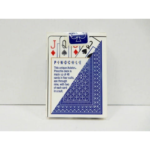Aviator Pinochle Standard Index Blue Deck Poker Playing Cards Magic Tricks