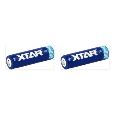 2x XTAR 14500 800mAh Li-ion rechargeable batteries