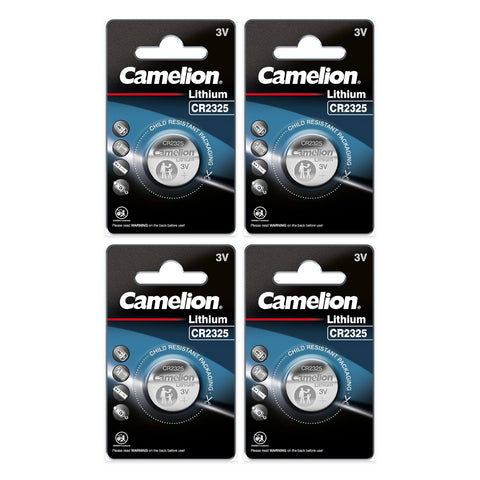 4x Camelion CR2325 lithium coin batteries 3V