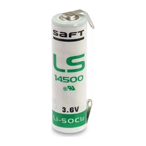 Saft LS14500 AA 3.6V lithium battery with U tags