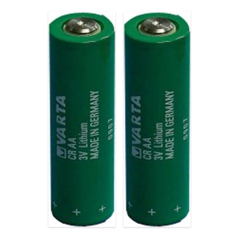 2x Varta CR AA 3V lithium batteries
