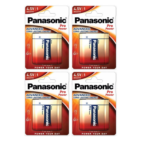 4x Panasonic Pro Power 3LR12 4.5V flat batteries