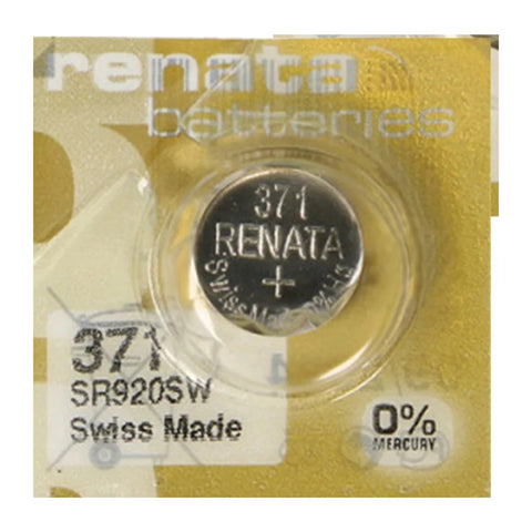 Renata 371 SR920SW watch battery card