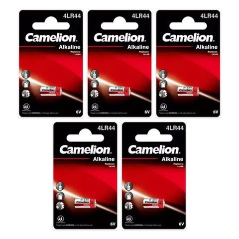 5 cards of Camelion 4LR44 6V alkaline batteries