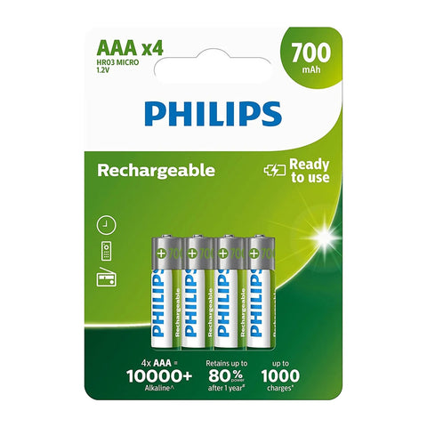 Philips Rechargeable AAA 700mAh 4-pack