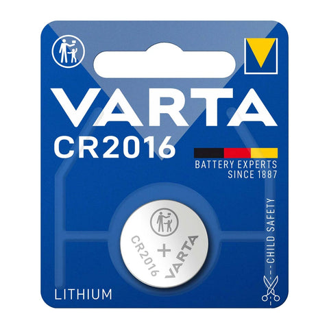 Varta CR2016 lithium coin battery card