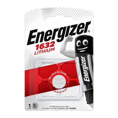 Energizer CR1632 lithium coin battery card