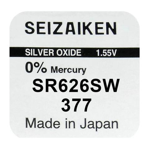 Seiko Seizaiken 377 SR626SW watch battery