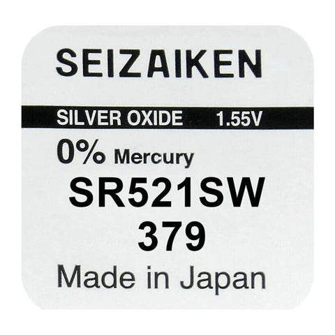 Seiko Seizaiken 379 SR521SW watch battery