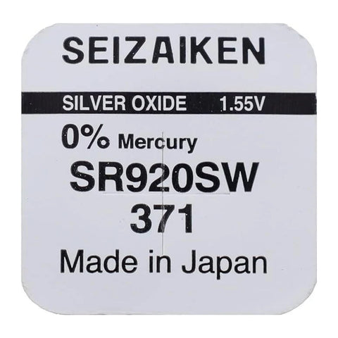 Seiko Seizaiken 371 SR920SW watch battery