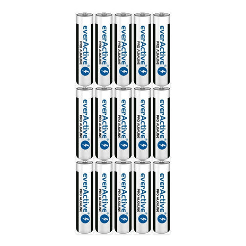 15x EverActive Pro AAA LR03 Alkaline Batteries 1.5V High Power