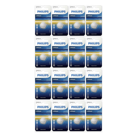 16x Philips CR2025 3V Lithium Coin Cell Batteries DL2025 ECR2025 Blister