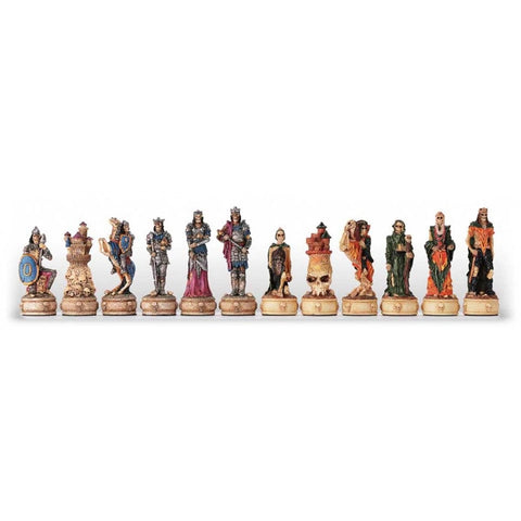 Italfama Skeleton Chess Pieces Hand Painted Resin 8cm King Italy