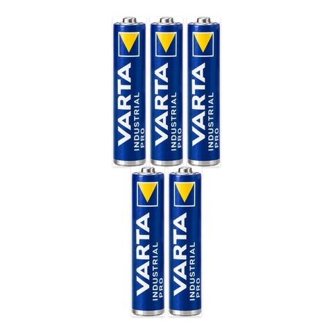 5x Varta Industrial Pro AAA LR03 1.5V Alkaline Batteries MN2400 Micro