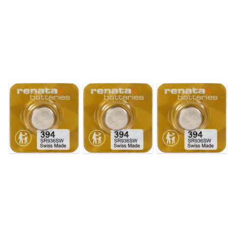 3x Renata 394 SR936SW Silver Oxide 1.55V Watch Batteries Swiss Made MP-E