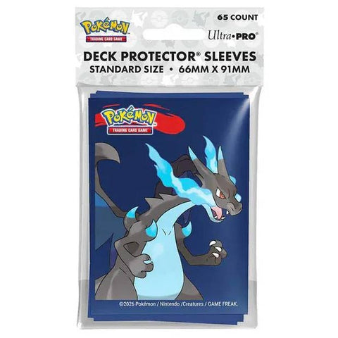 Mega Charizard X Pokemon Card Sleeves 65ct Ultra Pro Deck Protectors