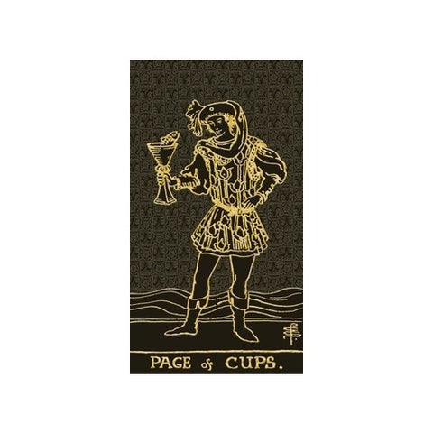 Tarot Gold & Black Edition Deck 78 Cards with Guidebook Lo Scarabeo