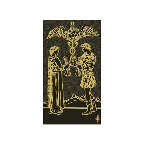 Tarot Gold & Black Edition Deck 78 Cards with Guidebook Lo Scarabeo