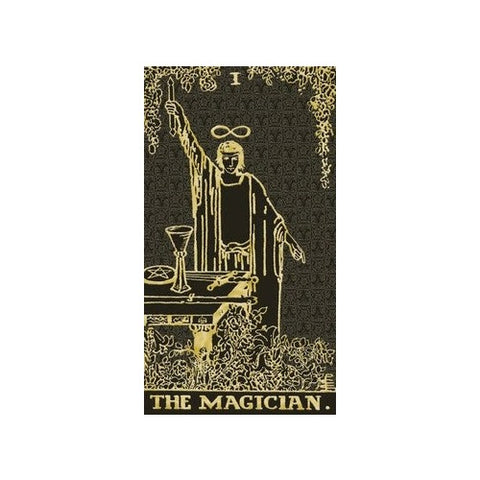 Tarot Gold & Black Edition Deck 78 Cards with Guidebook Lo Scarabeo
