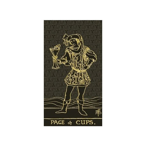 Tarot Gold & Black Edition Deck 78 Cards with Guidebook Lo Scarabeo