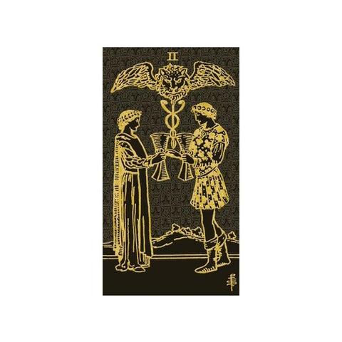 Tarot Gold & Black Edition Deck 78 Cards with Guidebook Lo Scarabeo