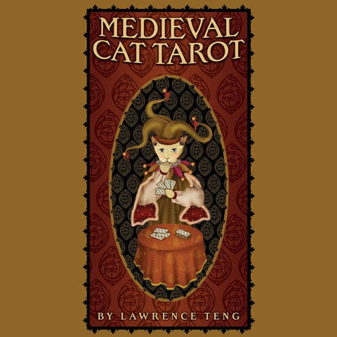 Medieval Cat Tarot Deck by Lawrence Teng w/ Velvet Bag US Games 78 Cards