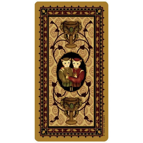 Medieval Cat Tarot Deck by Lawrence Teng w/ Velvet Bag US Games 78 Cards