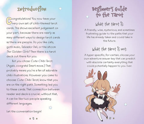 Cute Chibi Tarot Deck 78 Cards with Guidebook by Rock Point
