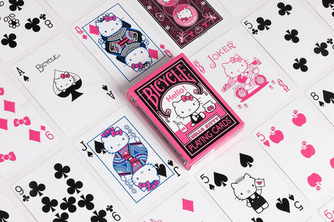 Bicycle Hello Kitty Black Pink Poker Playing Cards Deck Standard 52-Card