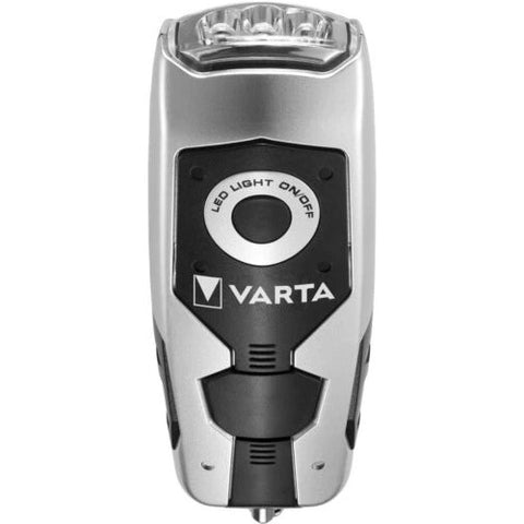 Varta Dynamo LED Flashlight 28 Lumens Hand Crank Rechargeable Torch