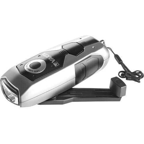 Varta Dynamo LED Flashlight 28 Lumens Hand Crank Rechargeable Torch