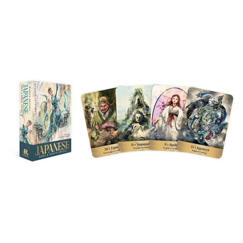 Japanese Gods & Spirits Oracle Deck by Makoto Akiyama 36 Cards + Guidebook