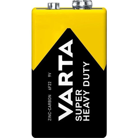 2x Varta Super Heavy Duty 9V Zinc-Carbon Battery E-Block 6F22