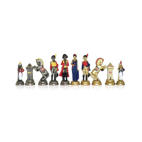 Italfama Napoleon Metal Chess Pieces Set Hand Painted Made in Italy 10cm