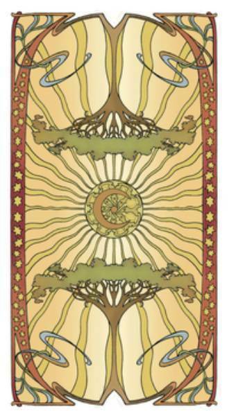 Golden Art Nouveau Tarot Deck 78 Cards by Giulia F. Massaglia Lo Scarabeo
