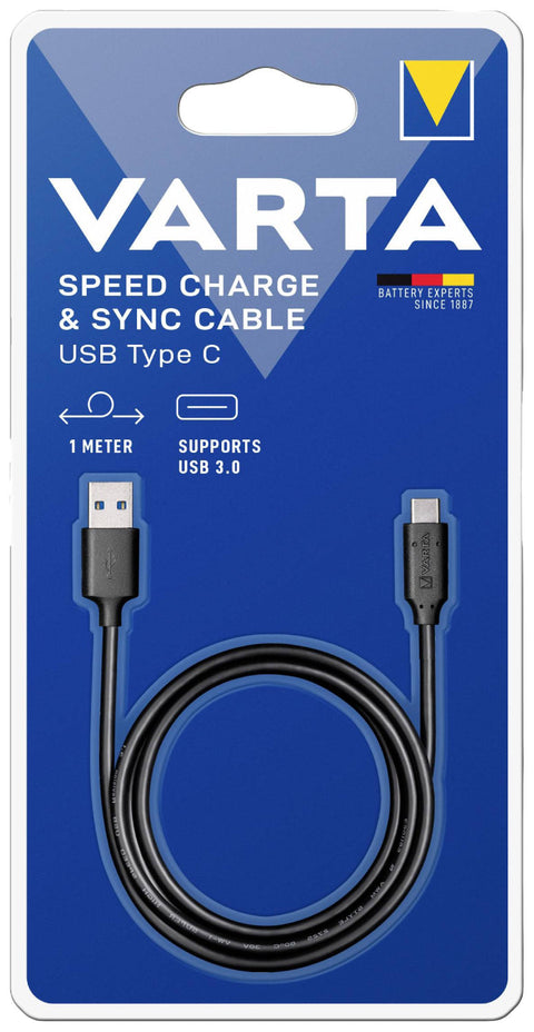 Varta USB Type-C 3.0 Fast Charge & Sync Cable 1m – Original Accessory