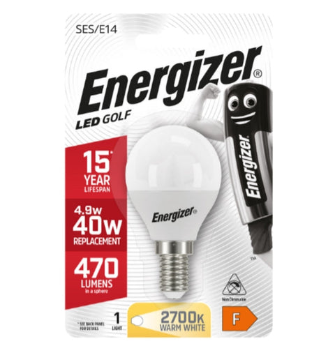 Energizer LED Golf Bulb E14 4.9W 40W Eq 2700K 470lm Warm White