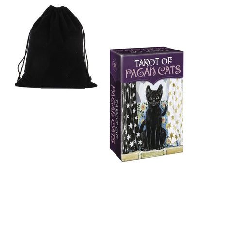 Tarot of Pagan Cats Mini Tarot Deck 78 Cards Lo Scarabeo with Bag