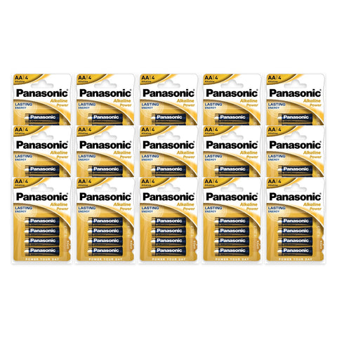 60x Panasonic Alkaline Power AA - 15 packs of 4